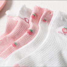 Load image into Gallery viewer, 5 Pairs Premium Cute Netted Cotton Socks for Womens